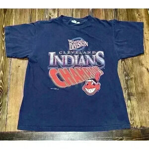 Vintage 1995 Cleveland Indians Champions Shirt Sz Large by Spectator Sportswear
